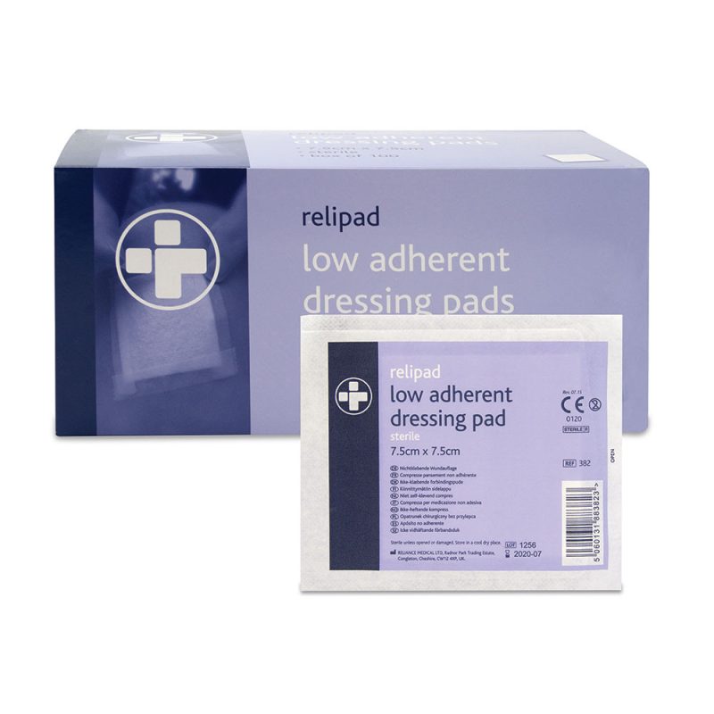 Relipad Low Adherent Dressing Pads - 7.5cm x 7.5cm