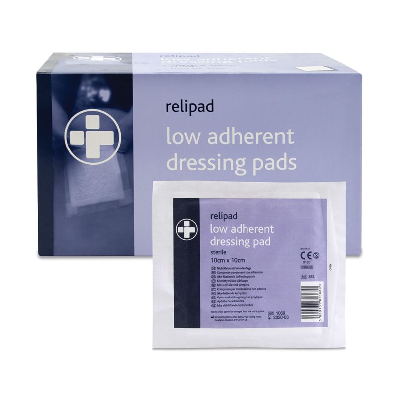 Relipad Low Adherent Dressing Pads - 10cm x 10cm